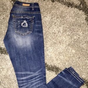 Buckle Black Skinny Jeans